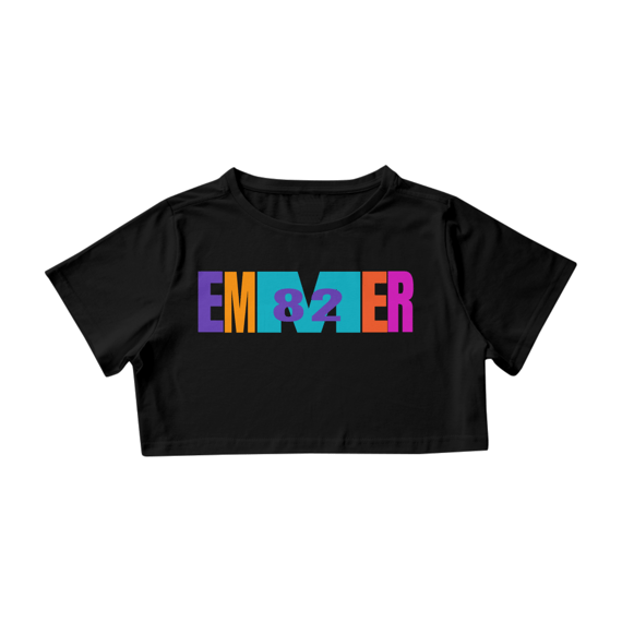 Cropped LINHA CLEAN WAY ESTAMPA LETTERING 82