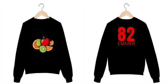 Moletom prime fechado LINHA POR ART FRUTTA