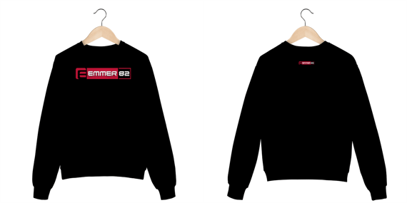 Moletom prime fechado linha new age estampa vermelha