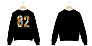 Nome do produto Moletom prime fechado linha aquarela number