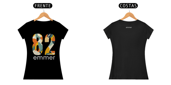 Camiseta baby long classic aquarela number