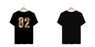 Nome do produto T-shirt plus size linha aquarela number