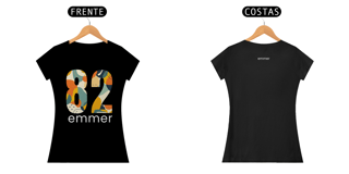 Camiseta baby long pima linha aqurela number