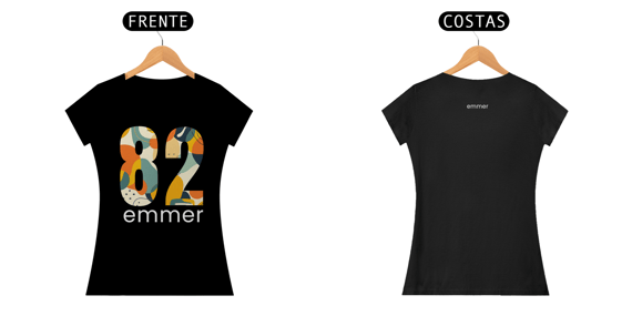 Camiseta baby long pima linha aqurela number