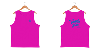 Nome do produto Regata sport dry uv estampa thakyou azul