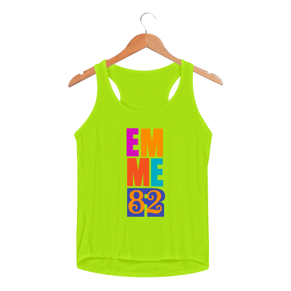 Camisa regata fem. sport dry uv LINHA CLEAN WAY LETTERING