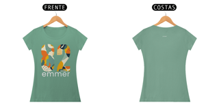 Nome do produto Camiseta baby long estonada linha aquarela number