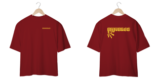 Nome do produto Camisa oversized LINHA CLEAN WAY ESTAMPA ESTILHAÇO LARANJADA