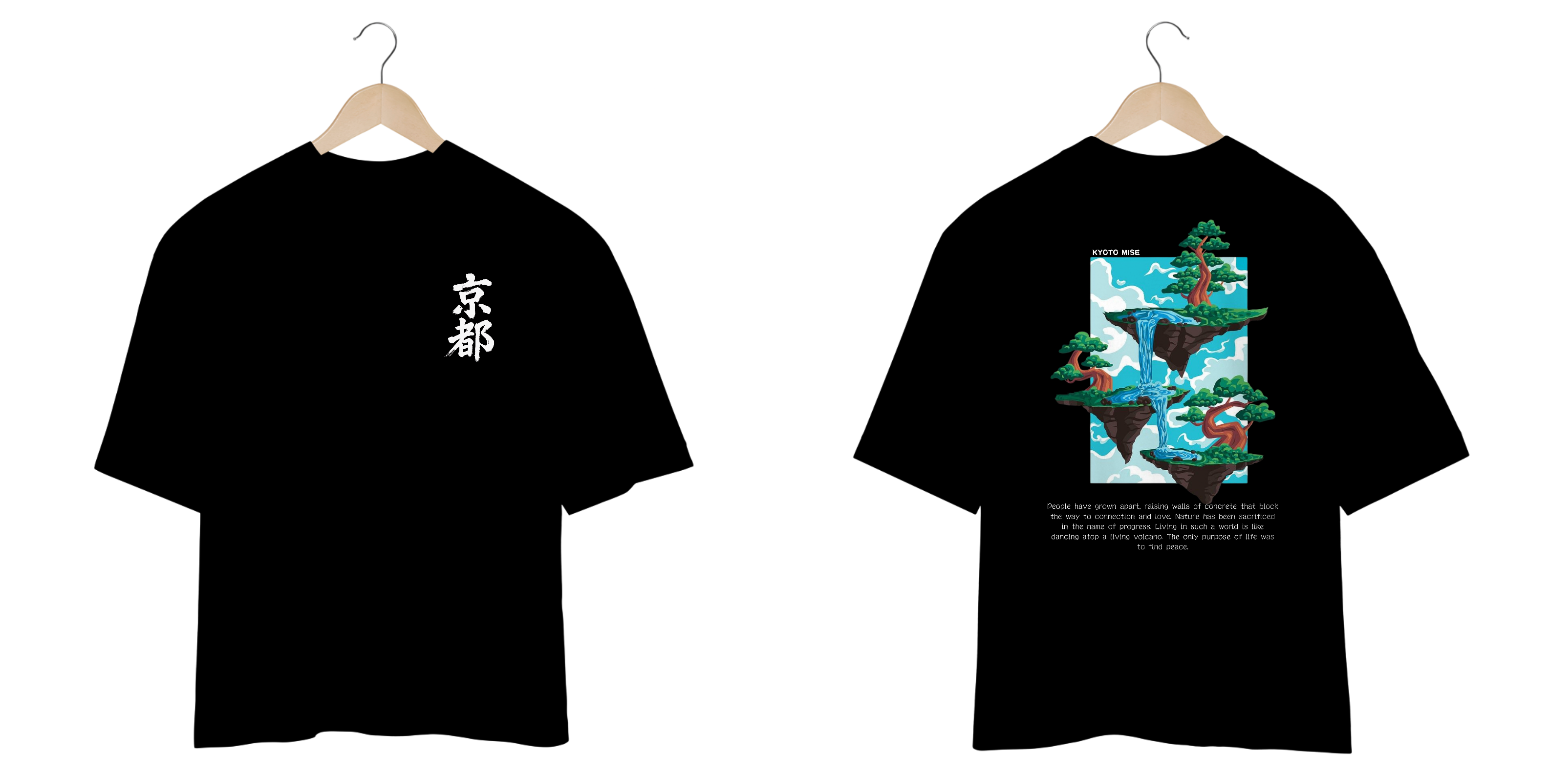 Camiseta Oversized - Paradise Kyoto Black