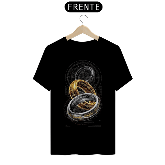 Camiseta masculina - Anéis do poder