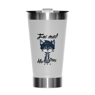 Nome do produto Foi Mal, Me Distraí (Branco) — Copo Térmico (Tumbler 473ml)