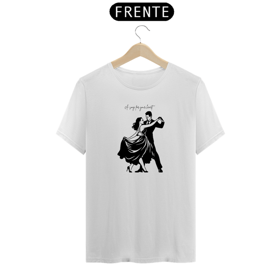 Camiseta unissex premium estilo retrô e art pop Love Dance 1