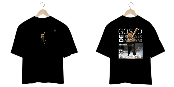 Camiseta Oversized - Amarelinho Paciente (escura)