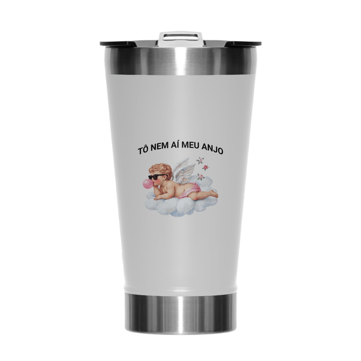 Nome do produto: Copo térmico - Tô nem aí meu anjo