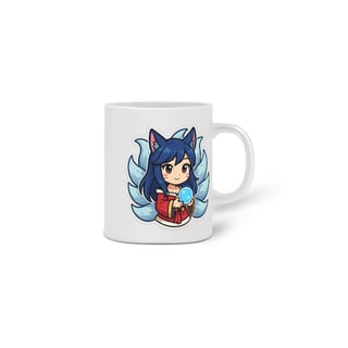 Caneca Ahri (chibi) - League of Legends