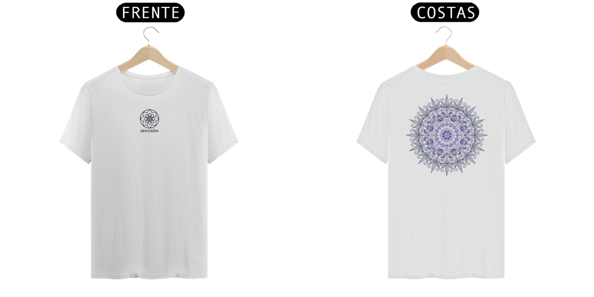 Nome do produto: Camiseta Mandala Cannabica minimal - Radial roxo e preto