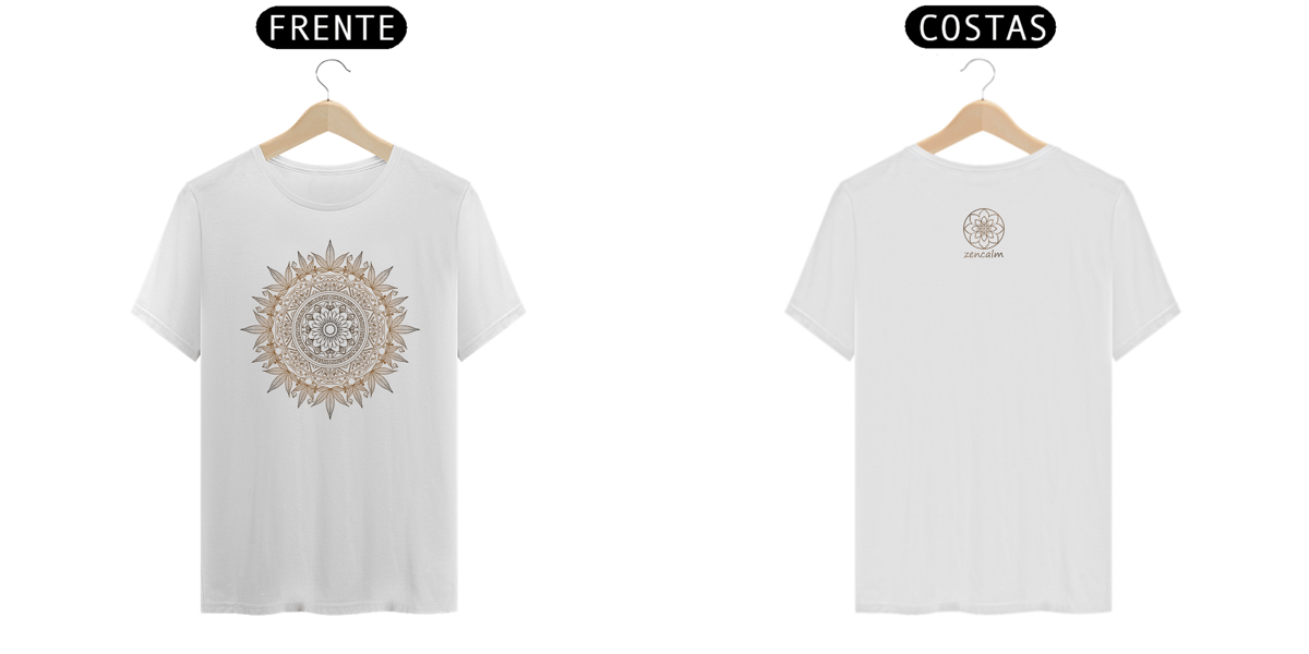 Nome do produto: Camiseta Mandala Cannabica Brown and black - Radial preto e marrom