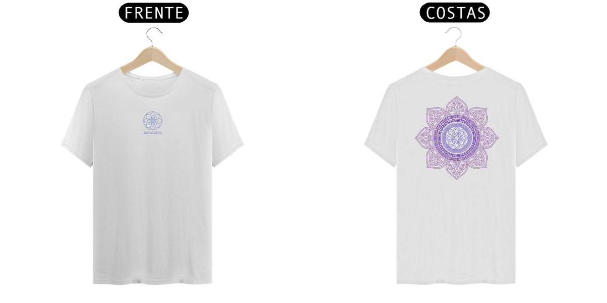 Nome do produto: Camiseta Mandala Chinesa Purple Rose - Degradê roxo