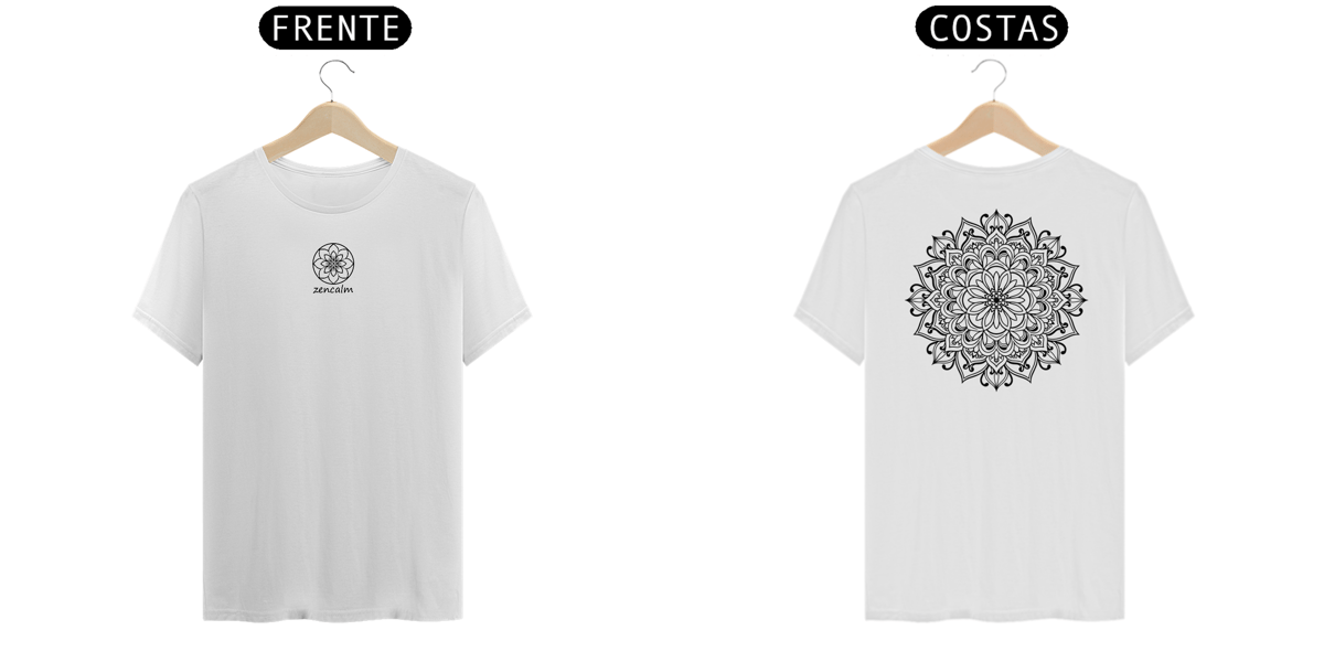 Nome do produto: Camiseta Mandala Indiana Flower Black - Preto