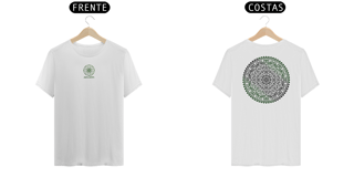 Camiseta Mandala Peruana Escudo - Degradê preto e verde