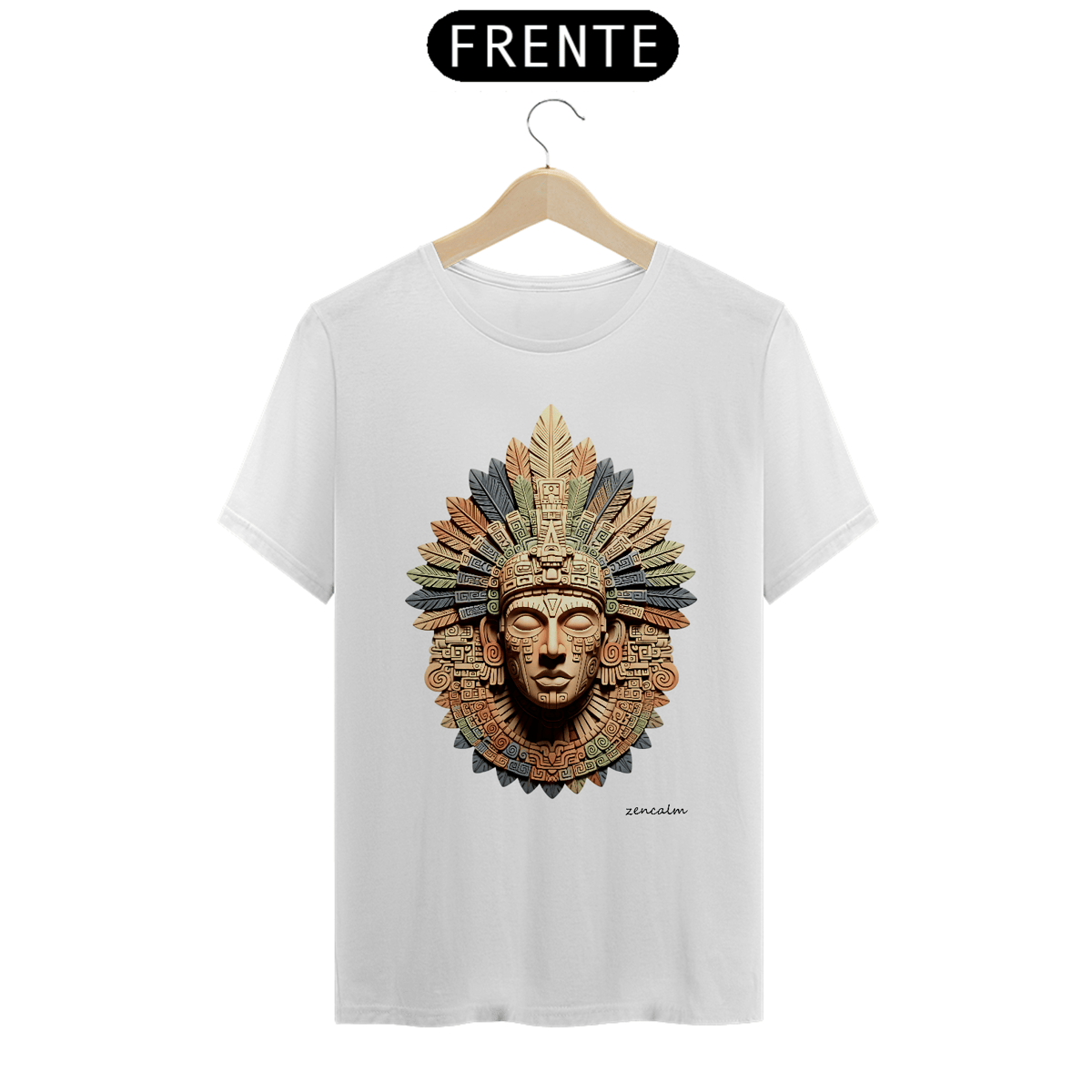 Nome do produto: Camiseta Totem | Efígie - Face Asteca White