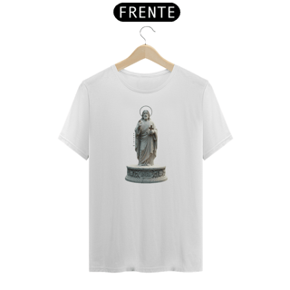 Camiseta Estátua Branca Jesus Cristo