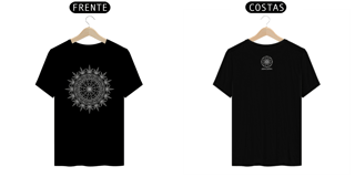 Camiseta Mandala Cannabica Neve Iluminada - Branca Reluzente