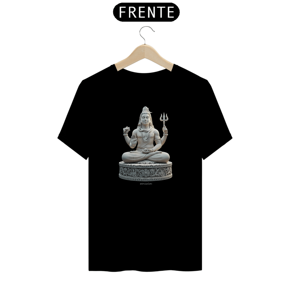 Nome do produto: Camiseta Estátua Branca Shiva Meditando