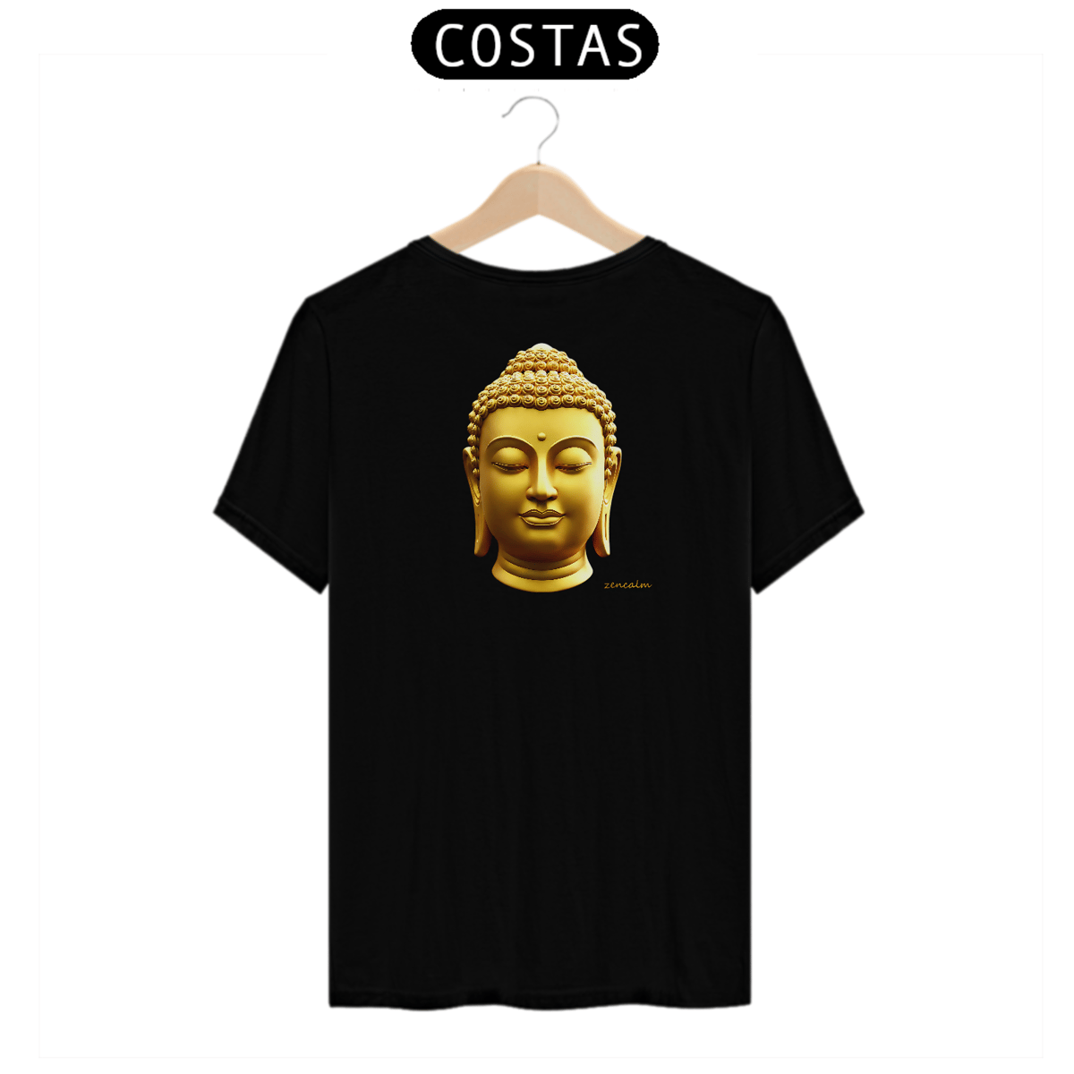 Nome do produto: Camiseta Estátua Ancestral de Ouro Buda