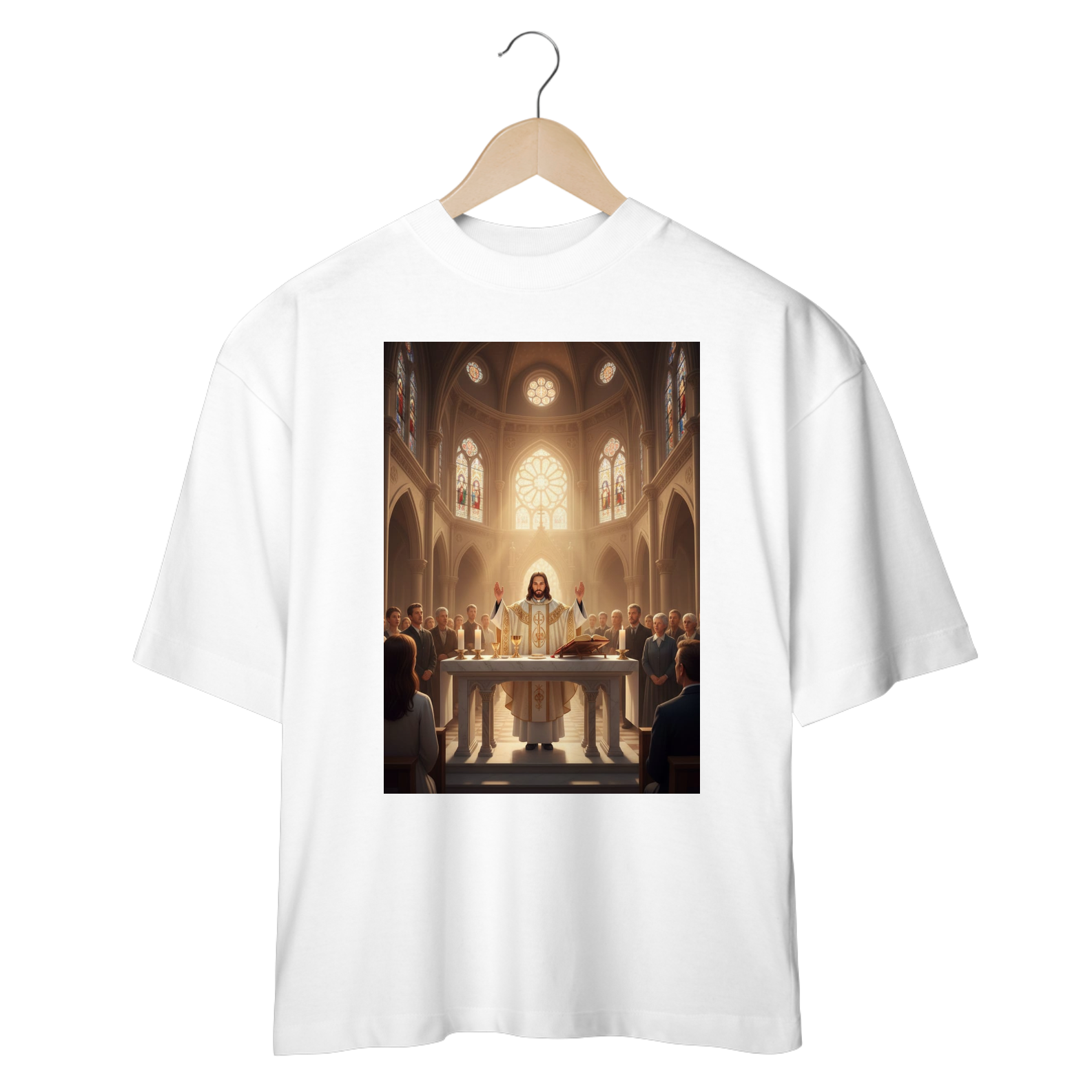 Nome do produto: Shirt Jesus Missa Oversized