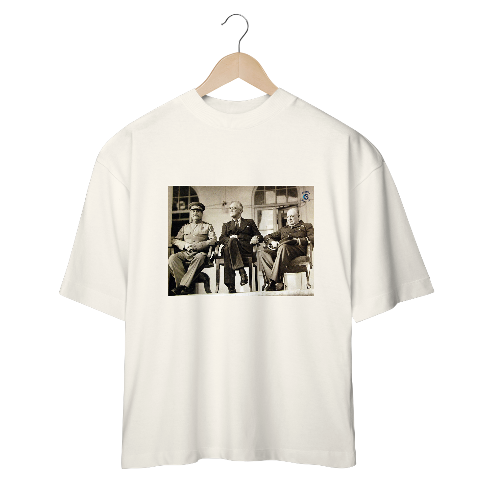 Nome do produto Shirt Stalin, Roosevelt e Churchill Oversized