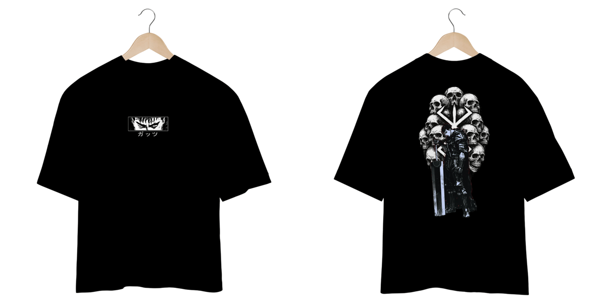 Nome do produto: Oversized Berserk Preta - Guts