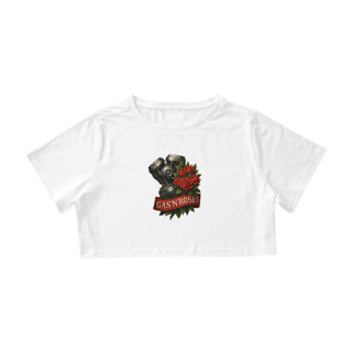 Nome do produto Camiseta Cropped - Gas'n'Roses
