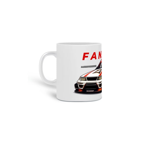Caneca com Desenho de carro de corrida - Auto  Fanatics 