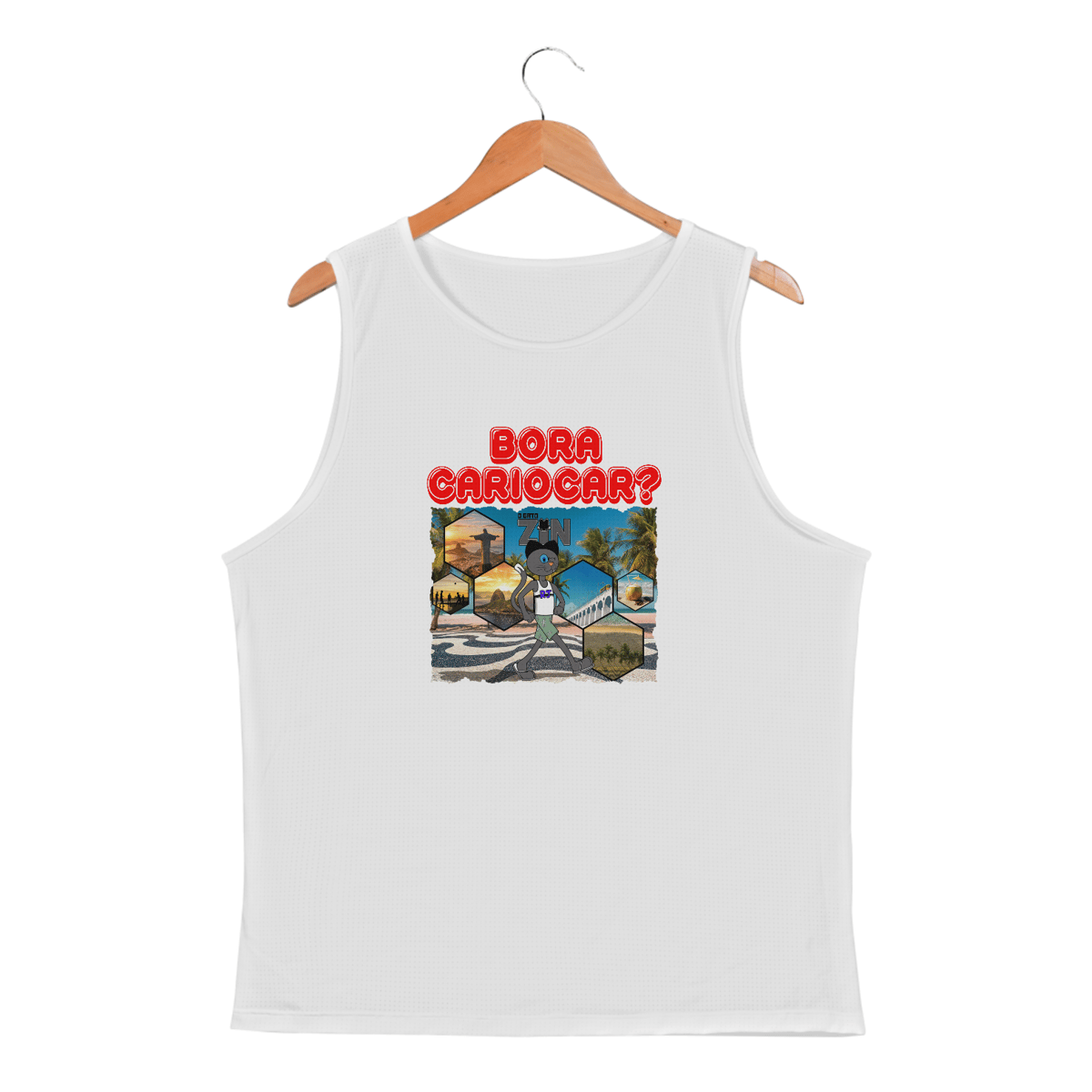 Nome do produto: Regata Masc Sport Dry UV - Bora Cariocar?