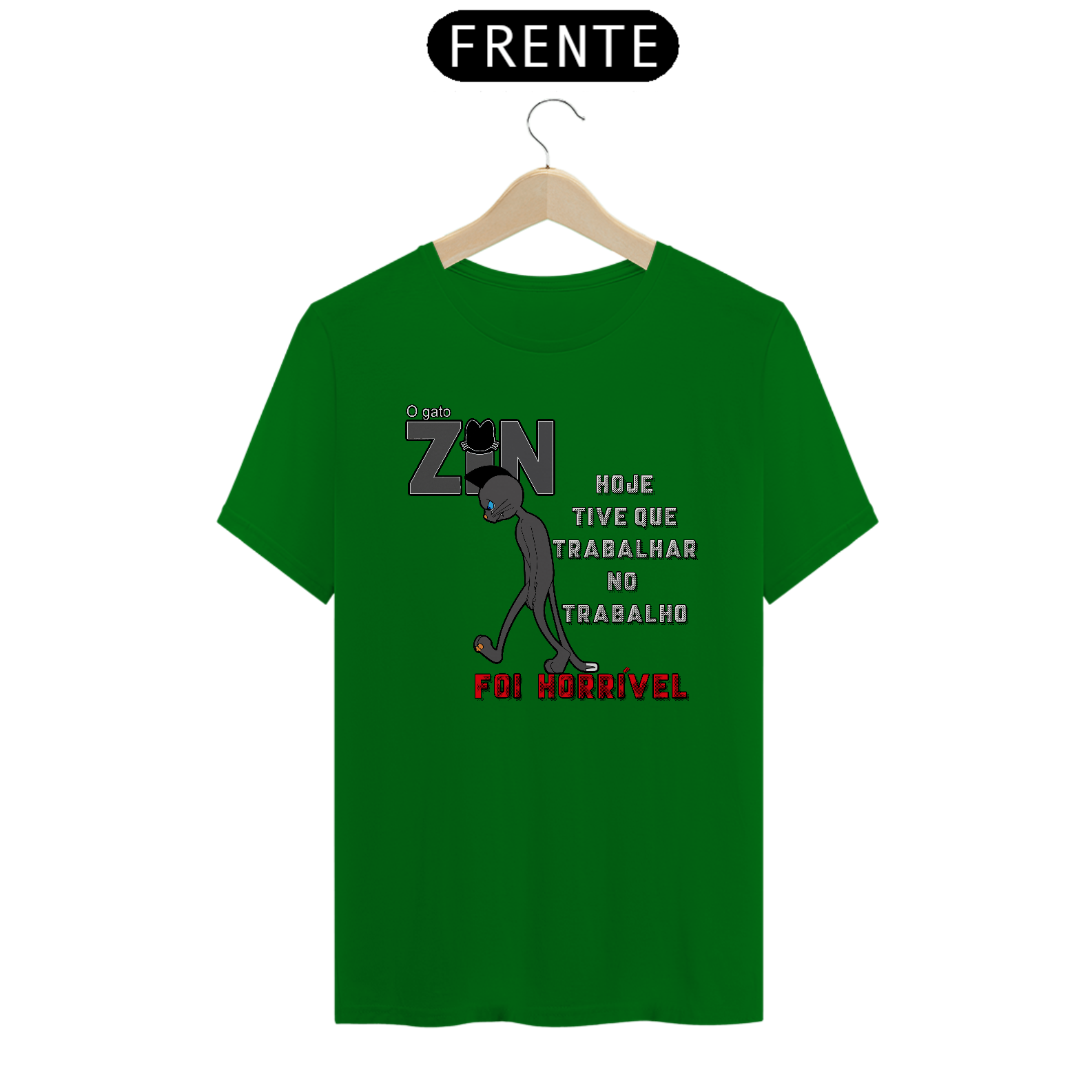 Camisa O Gato Zin Divertida