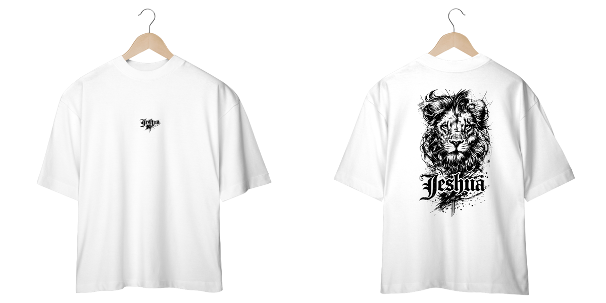 Nome do produto: Camiseta Oversized Yeshua – Leão de Judá