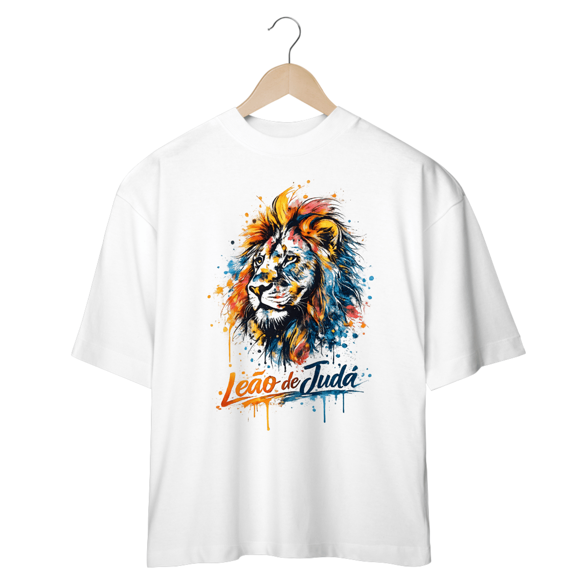 Nome do produto: Camiseta Oversized - Leão de Judá