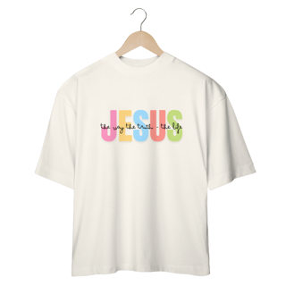 Nome do produto Camiseta Oversized - Jesus O caminho
