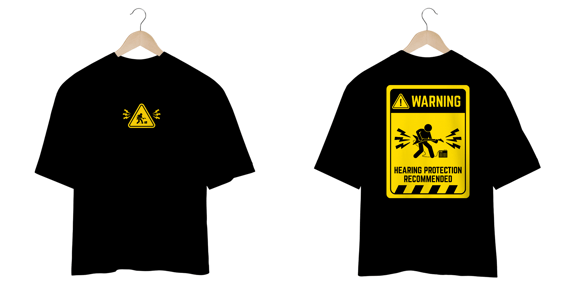 CAMISETA OVERSIZED - GUITARRISTA WARNING