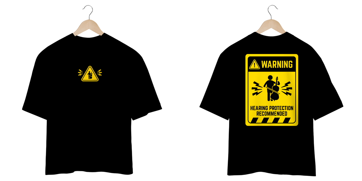 Nome do produto: CAMISETA OVERSIZED - BAIXISTA/VIOLONCELISTA WARNING