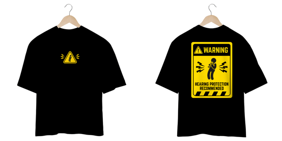 CAMISETA OVERSIZED - CLARINETISTA WARNING