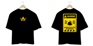 CAMISETA OVERSIZED - BATERISTA WARNING