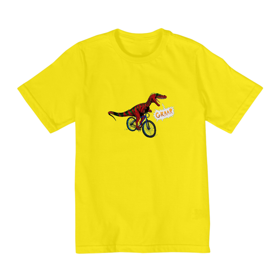 Camiseta Infantil Staurikosaurus Ciclista