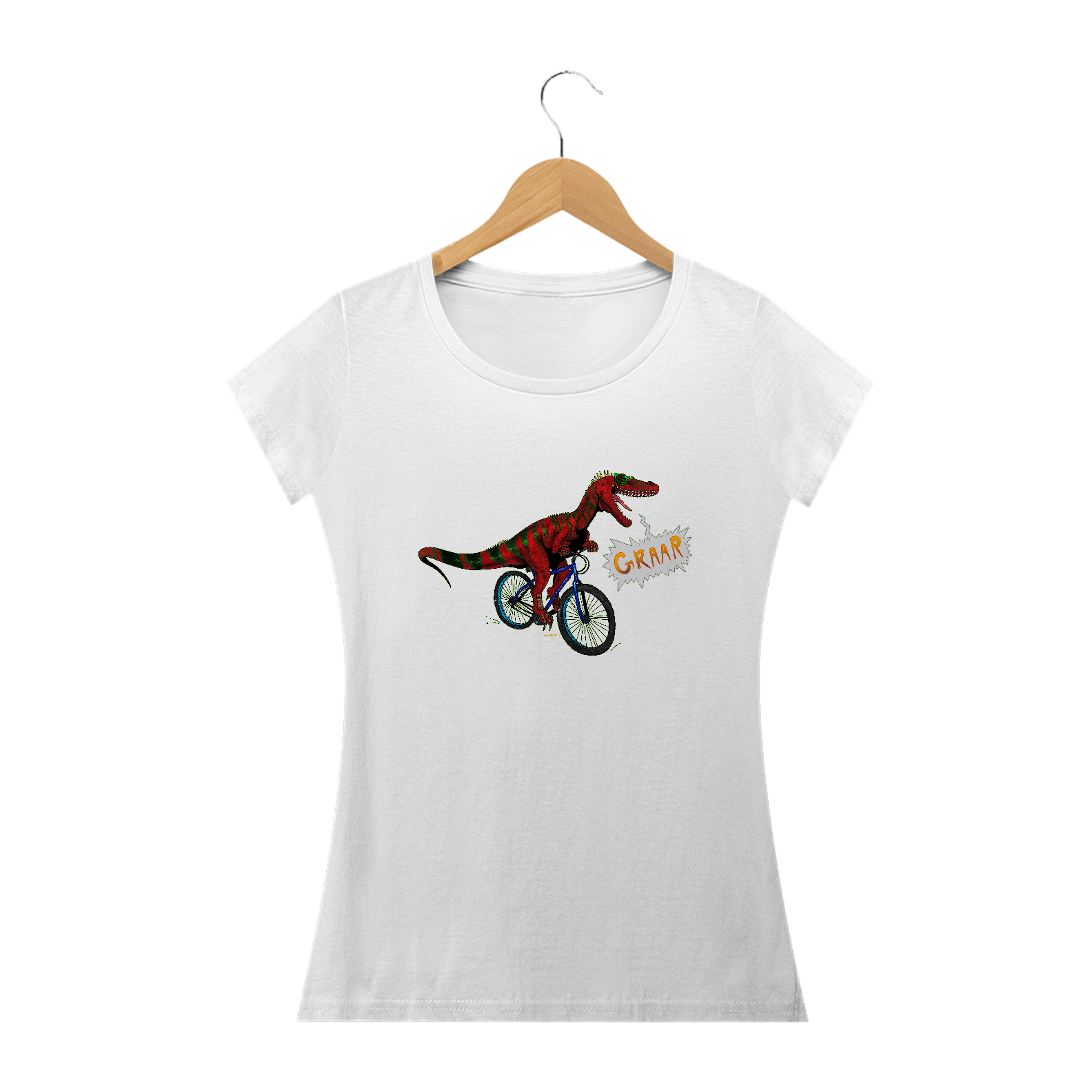 Camiseta Feminina Staurikosaurus Ciclista