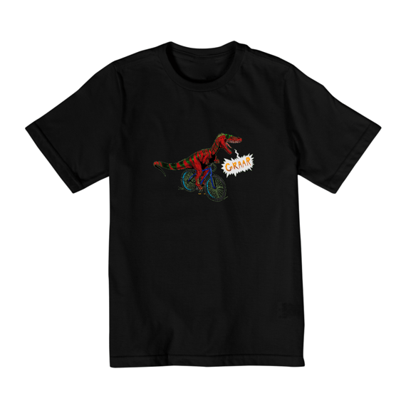 Camiseta Infantil Staurikosaurus Ciclista