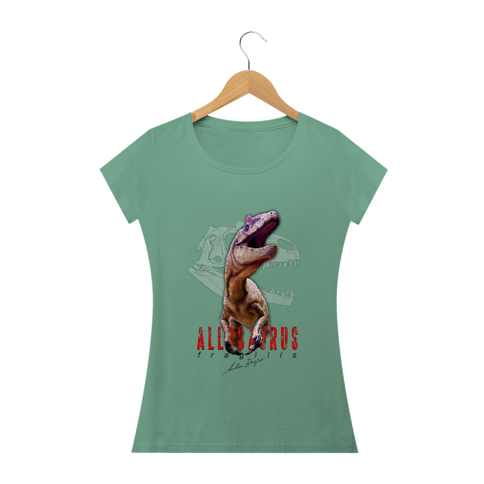 Camiseta Feminina Allosaurus Estonada