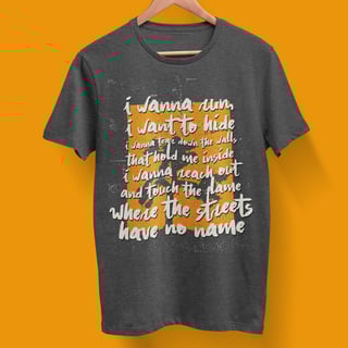 T-SHIRT ESTONADA - U2 WHERE THE STREETS HAVE NO NAME