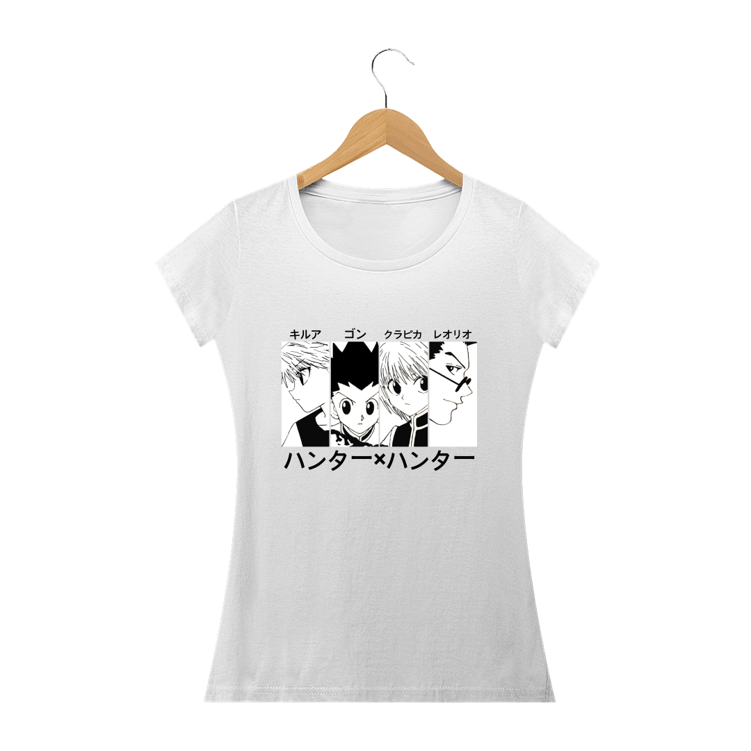 Nome do produto: Camisa Hunter x Hunter Versão Mangá BRANCA (Feminina)