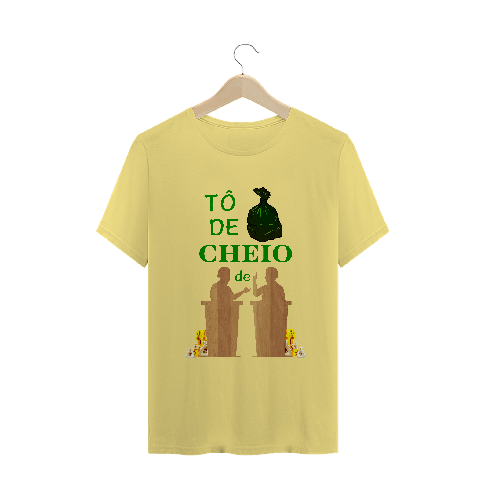  Camiseta Envelhecida Tô de Saco Cheio de Política